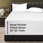 Royale Linens Extra Deep Pocket Twin Fitted Sheet Only by ROYALELINENS