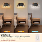 2-Light Farmhouse Bathroom Light Fixtures Over Mirror, Rustic Wood Vanity Lights - Image 4