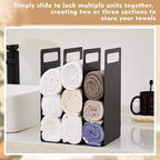 LEIFIDE Set of 2 Interlocking Towel Organizer Metal Bathroom Towel Storage Rack - Image 5