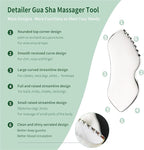 LeMeeOly 3pcs Stainless Steel Gua Sha Facial Tools & Eye Cream Applicator Metal - Image 3