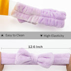 Ondder Spa Headband for Washing Face 8 Pack Purple Skincare Headbands for Women - Image 5