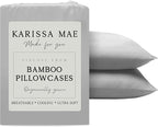 Karissa Mae Cooling Bamboo Viscose Standard Size Pillowcase Set | 100% by KARISSAMAE
