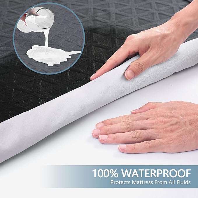 Premium Waterproof Mattress Protector Queen Size, Breathable Bed Cover 3D Air - Image 3