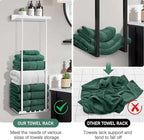 Hommtina Bathroom Towel Storage Black Towel Holder Bathroom Decor Aesthetic - Image 5