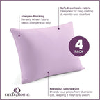 CirclesHome Pillow Protectors 4 Pack Standard Zippered - Image 2