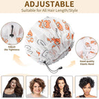 3 PCS Shower Caps for Women, Upgrade Comfortable & Extra Large & Double Layers - Image 3