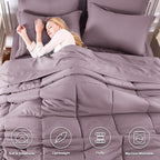 CozyLux Full Size Comforter Sets Dusty Purple - Image 2