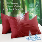 Curved Pillow Case Queen Size, Side Sleeper Pillow Cases Cover Cooling Rayon - Image 2