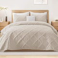 Exclusivo Mezcla Oversized King Quilt Set- Brich Beige Cal King Quilts Bedding by ExclusivoMezcla