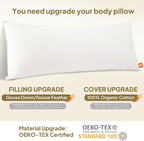 Goose Down Body Pillows for Adults, Large Body Pillow for Side Sleeper - Image 3