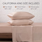 MR&HM Satin Bed Sheets, California King Size Sheets Set - Image 7
