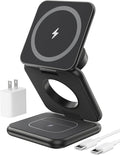 Foldable Magnetic Wireless Charger, KU XIU X40 Aluminum Alloy 3 in 1 Charging by KUXIU
