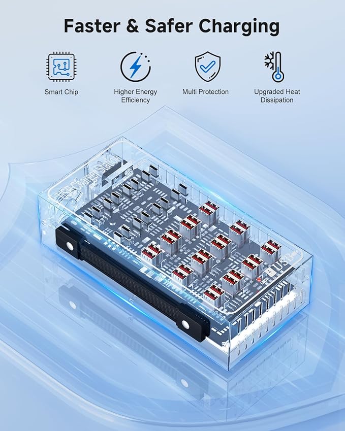 200W USB~c Charging Station, 40 Port USB~C Charger Block, Fast Charging Station - Image 6