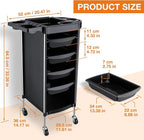 Noverlife Hair Salon Storage Tool Cart, 6-Layer Salon Cart - Image 7