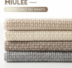MIULEE Pack of 4 Couch Throw Pillow Covers 16x16 Inch Neutral Beige/Brown Soft - Image 6