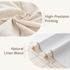 Linen Plaid Blackout Curtains for Living Room, Dining Room 95 Inches Long - Image 8