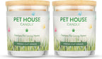 Pet House 9 oz Fresh Cut Grass Scented Candle, Clean Burning, Long Lasting by OneFurAll