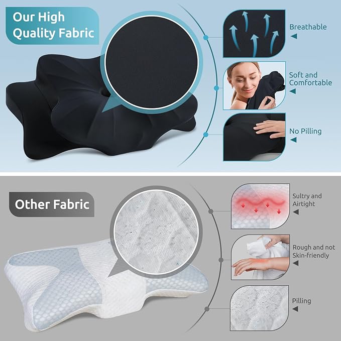 DONAMA Cervical Pillow for Neck and Shoulder, Contour Memory Foam Pillow - Image 5
