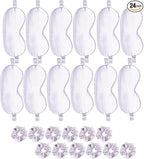 24Pcs Satin Eye Mask Silk Sleep Masks Silky Eyes Cover Blackout Blindfold by WJingYiJia