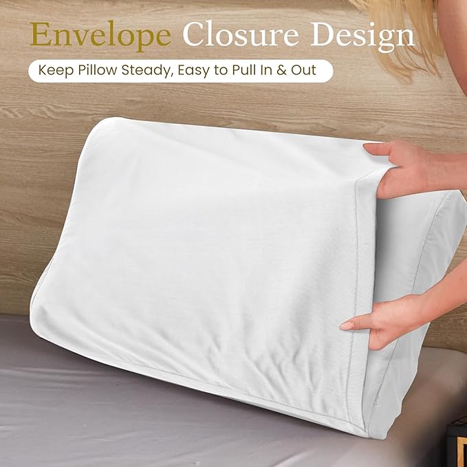 Cooling Contour Pillowcase- Rayon Derived from Bamboo Contour Cervical Neck - Image 5