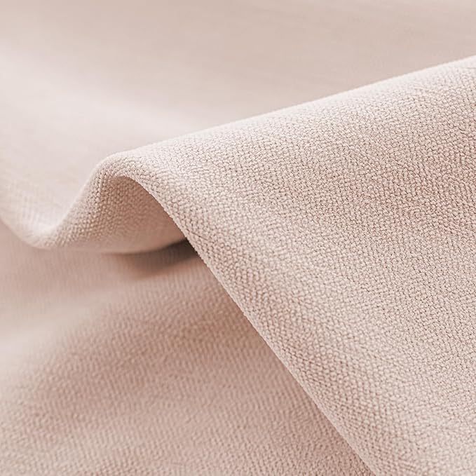 jinchan Chenille Blackout Curtains 96 Inches Long Light Pink Thermal Insulated - Image 4