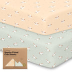 KeaBabies 2-Pack Organic Crib Sheets by KeaBabies