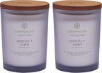 Chesapeake Bay Candle Scented Candles Serenity + Calm Medium Jar 2-Pack Perfect by ChesapeakeBayFragrance