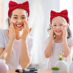 Ondder Spa Headband for Washing Face 8 Pack Red Skincare Headbands for Women - Image 5