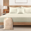 1000 Thread Count Ivory Full Fitted Sheet 16” Deep Pocket Full Fitted Sheet Only by GoodSleepBedding