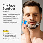 Silicone Face Scrubber for Men Facial Cleansing Brush Silicone Face Wash Brush - Image 3