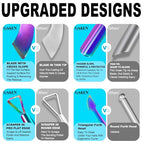 2PCS Metal Cuticle Pusher and Scraper, Colorful Nail Trimmer Cutter Stainless - Image 3