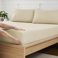 Twin XL Fitted Sheet Only with Full Elastic & Built in Corner Sheet Straps to by SweetHomeCollection