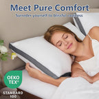CozyLux Pillows King Size Set of 2, Soft Supportive 3D Down Alternative Bed - Image 2
