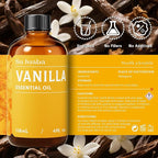 SU JUABA Vanilla Essential Oil 4 Fl Oz, 100% Natural Aromatherapy Oil - Image 6