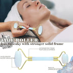 Jade roller and gua sha, facial roller, women's skincare tool, self-care gift - Image 3