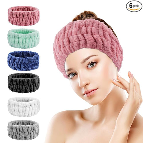 6PCS Spa Headband for Women – Soft Terry Cloth Hairband for Facial Makeup by Unknown