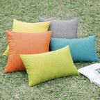 MIULEE Pack of 2 Decorative Outdoor Solid Waterproof Throw Pillow Covers Faux - Image 6