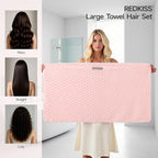 REDKISS 3 Pack Microfiber Hair Towels - Image 2
