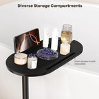 Bathtub Tray Table, Freestanding Bath Side Table Tub Tray Caddy, 3 Layer Bamboo - Image 5