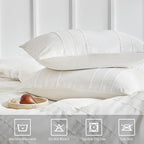 WARMDERN White Striped Weave Duvet Cover Queen, Boho Striped Pattern Printed - Image 7