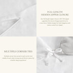 DAPU 100% Linen Duvet Cover Full 3PCs, Pure Natural French Flax Linen Duvet - Image 6