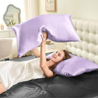 INFIIXSO Silk Pillow Cases 2 Pack Standard Size, Ultra Smooth & Soft Mulberry - Image 8