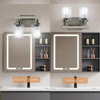 Bathroom Vanity Light, 2-Light Nickel Modern Matte Wall Sconce Lighting - Image 5