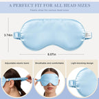 Silk Sleep Mask, Eye Mask for Sleep Women Men, Mulberry Sleeping Mask - Image 2