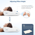 ZAMAT Memory Foam Pillow for Neck Pain Relief, Adjustable Orthopedic Ergonomic - Image 5
