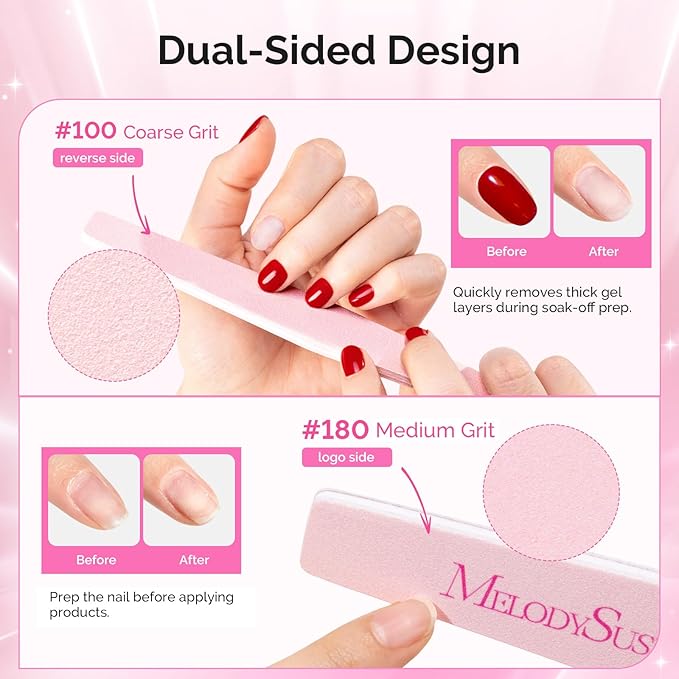 MelodySusie Nail File Kit, Professional Manicure Pedicure Supplies - Image 3