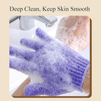 MOLOPPO 2 PCS Bath Glove Use Loofah Sponge Exfoliating Body Scrubber Deep - Image 4
