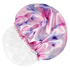 4 PCS Shower Caps for Women, Printing Bath Caps, Double Layers Shower Cap - Image 8