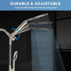 MakeFit Dual Filtered Rain Shower Head Combo, High Pressure Handheld Shower Head - Image 2