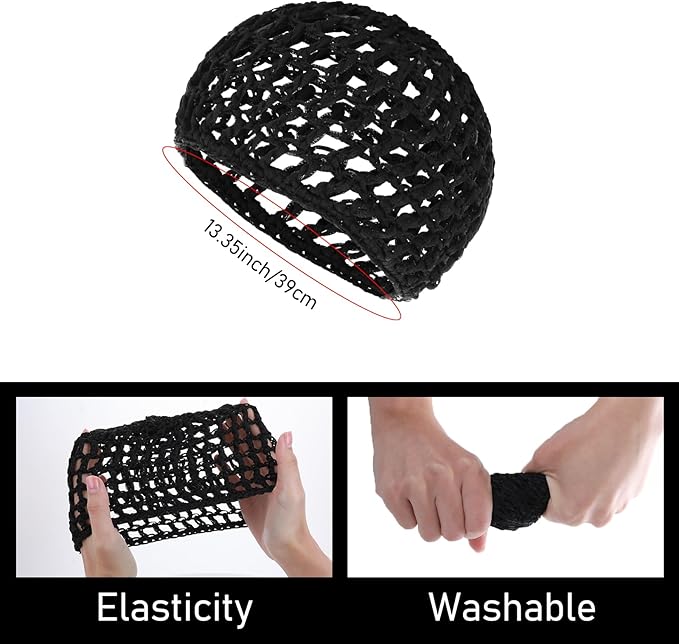 WLLHYF Wig Cap Thick Long Hair Caps Adjustable Net Mesh Braided Weaving Making - Image 6